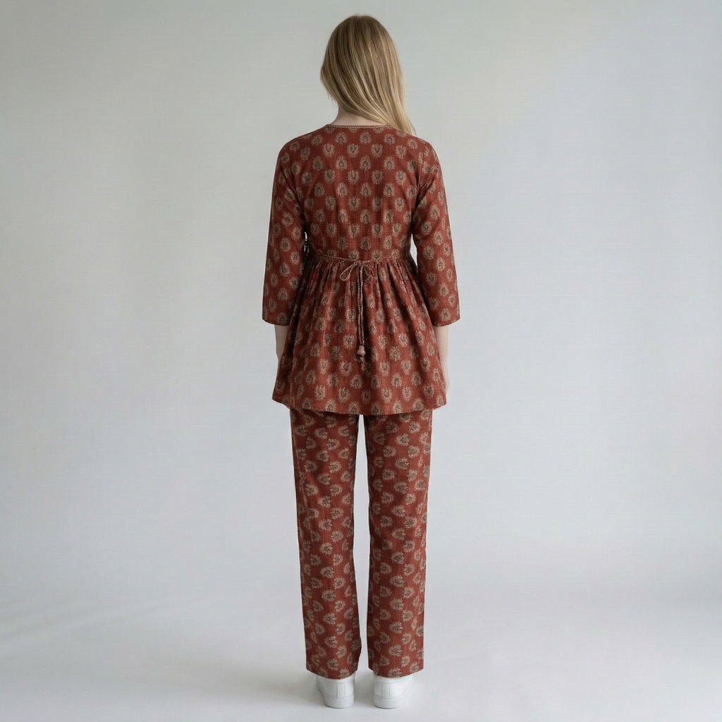 Red Mango Motif Co-Ord Set for Women