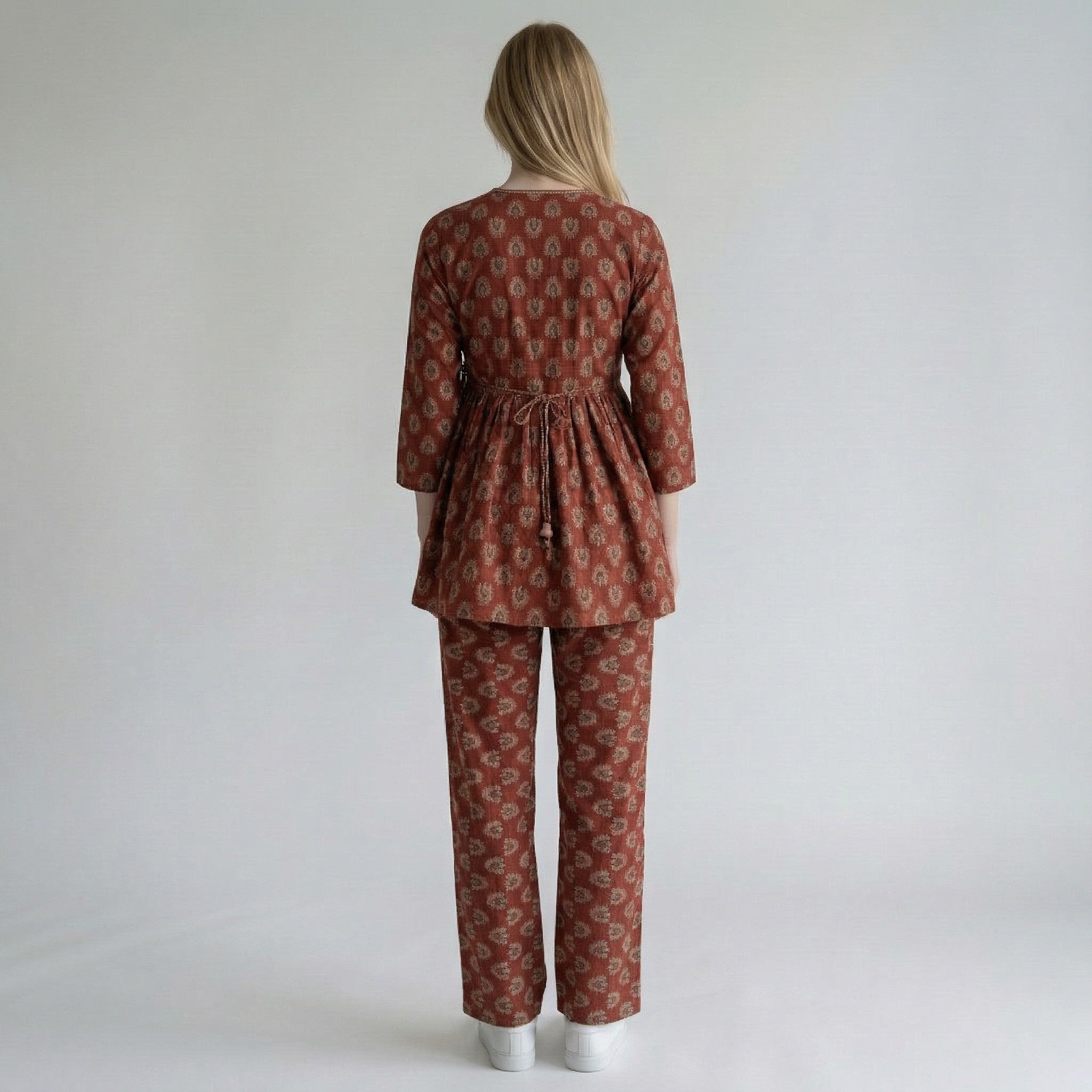 Red Mango Motif Co-Ord Set for Women