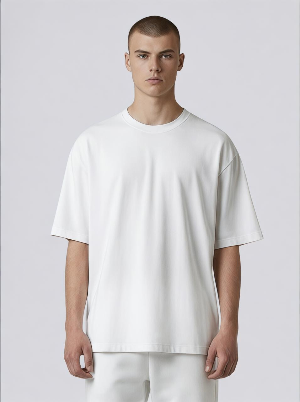Classic white plain t shirt for men