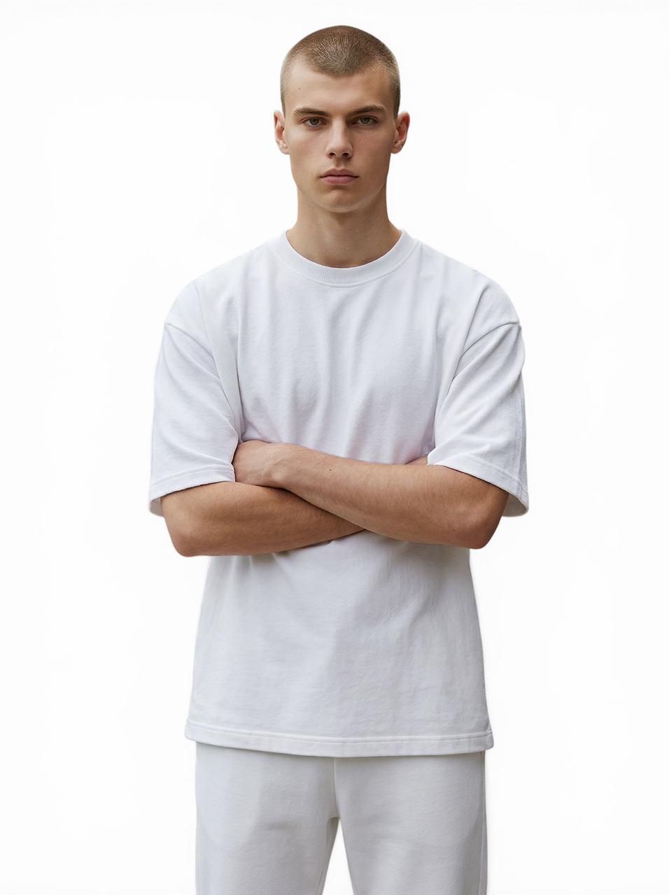 Classic white plain t shirt for men