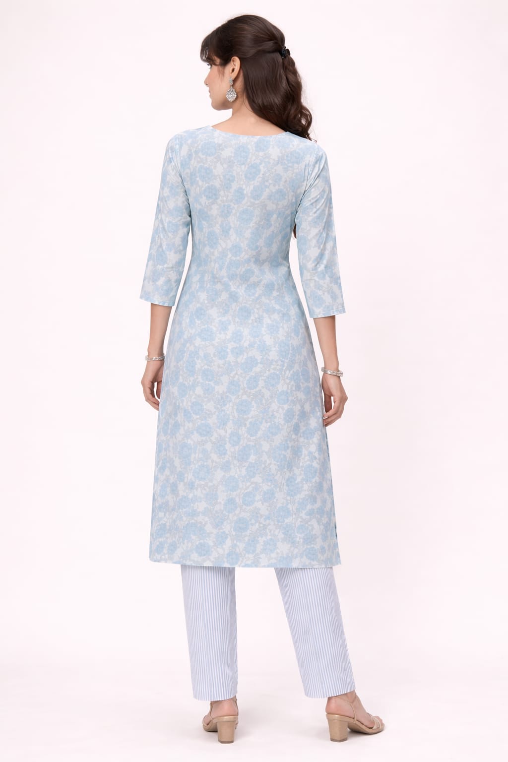 Aqua bloom kurta set