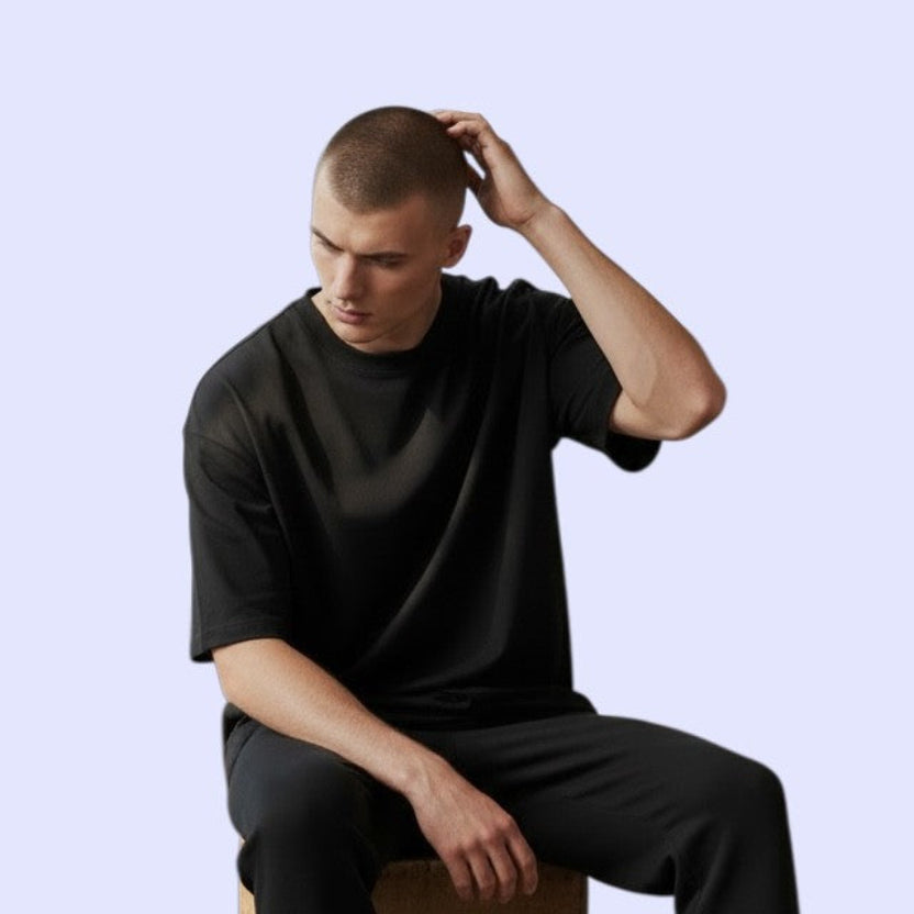 Classic black plain t shirt