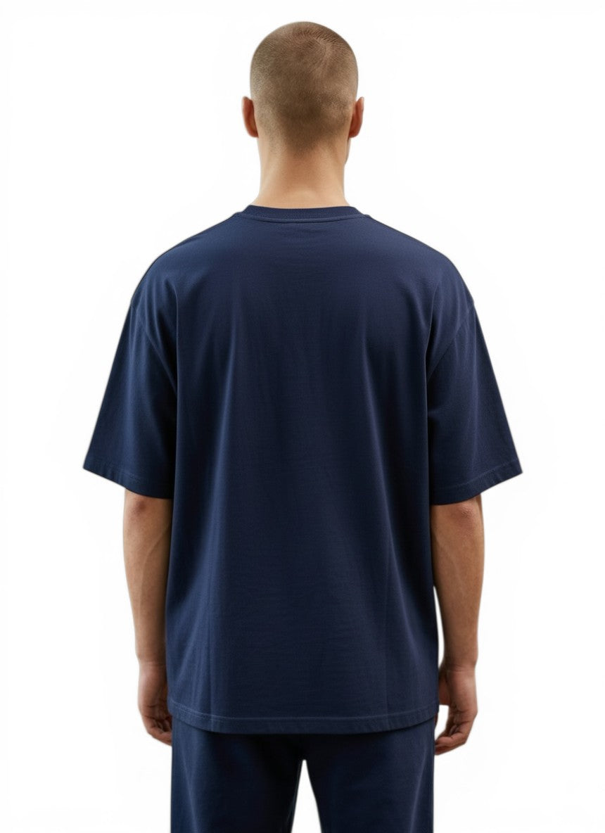 Classic navy blue plain t shirt for men