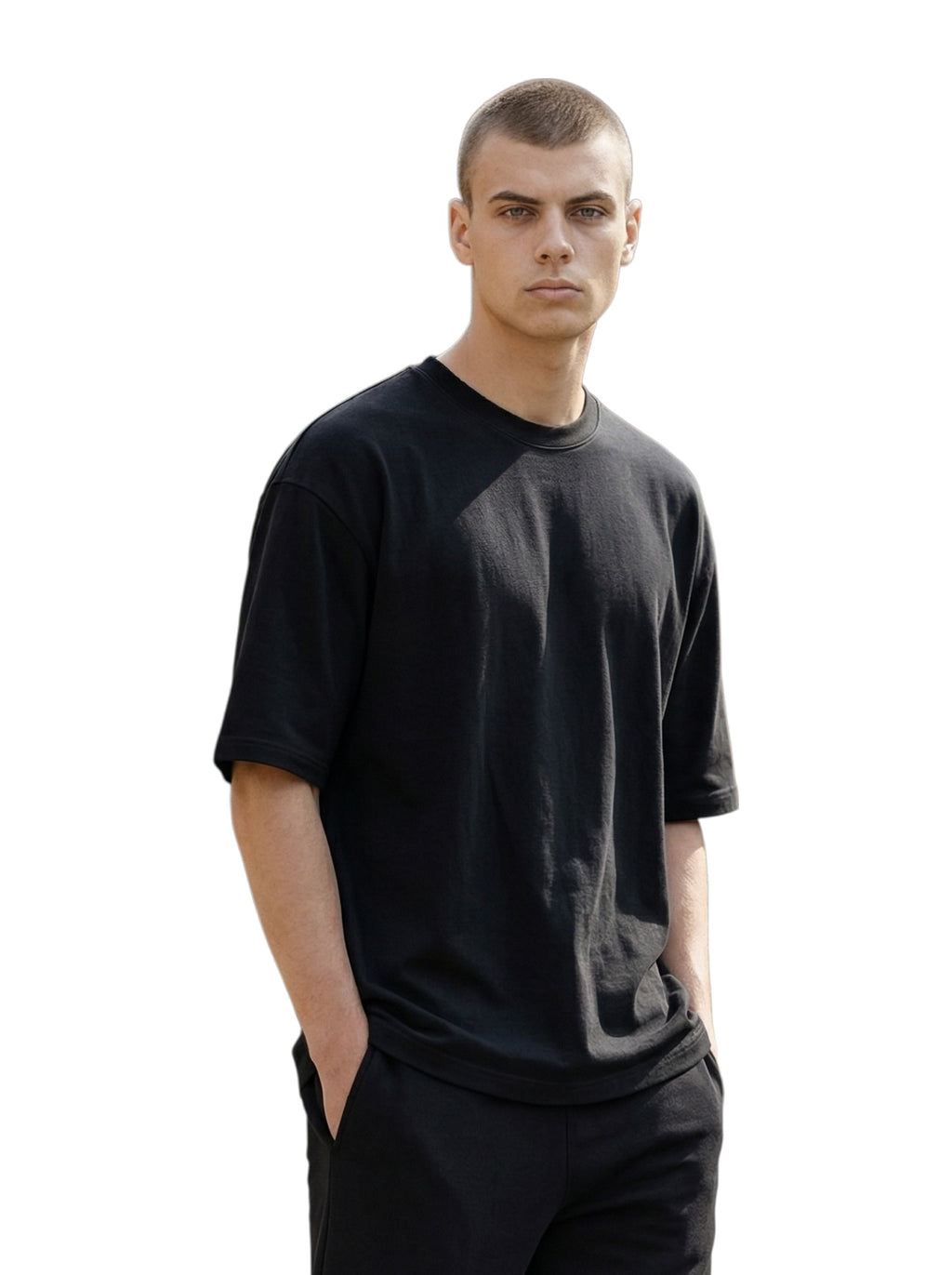Classic black plain t shirt